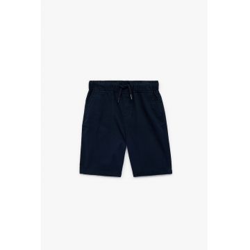 Pantaloni scurti uni de bumbac - Albastru ultramarin