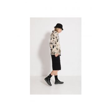 Pantaloni scurti uni din bumbac cu buzunare