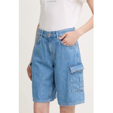 Pepe Jeans pantaloni scurti jeans RELAXED SHORT HW WORKER