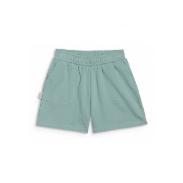 Sorturi Trening Fete Bumbac Verde Menta fara Captuseala - Croiala Oversize  Junior Sportstyle - Marimea 122