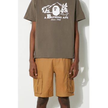 The North Face pantaloni scurti din bumbac M Anticline Cargo Short culoarea maro, NF0A55B61731