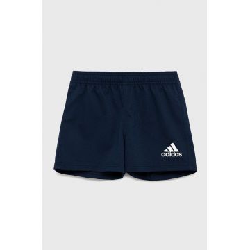 Adidas Performance Pantaloni scurți copii GI7640 culoarea albastru marin, talie reglabila