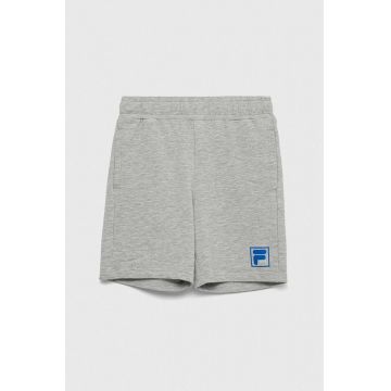 Fila pantaloni scurti copii culoarea gri, talie reglabila