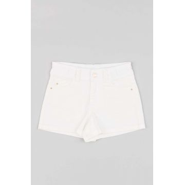 zippy pantaloni scurți din bumbac pentru copii culoarea alb, modelator