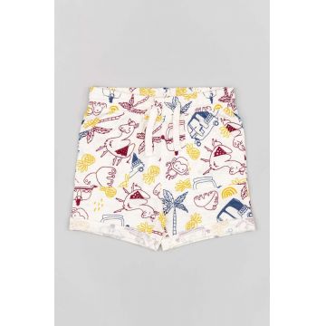 zippy pantaloni scurti bebe culoarea bej, neted, talie reglabila