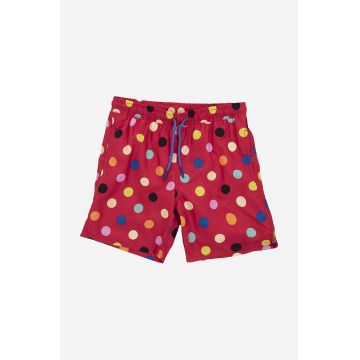 Happy Socks pantaloni scurti copii Big Dot culoarea rosu, modelator, talie reglabila, Szorty Happy Socks Big Dot KBDO116-3500