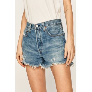 Levi's pantaloni scurți din denim 56327.0081-MedIndigoW