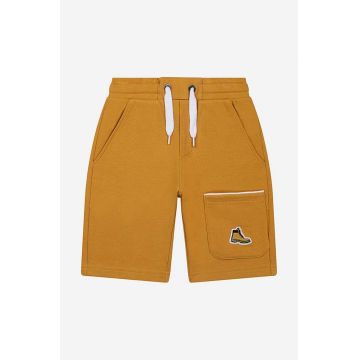 Timberland pantaloni scurti copii Bermuda Shorts culoarea galben, neted, talie reglabila