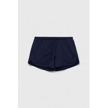 United Colors of Benetton pantaloni scurți din bumbac pentru copii culoarea albastru marin, neted, talie reglabila