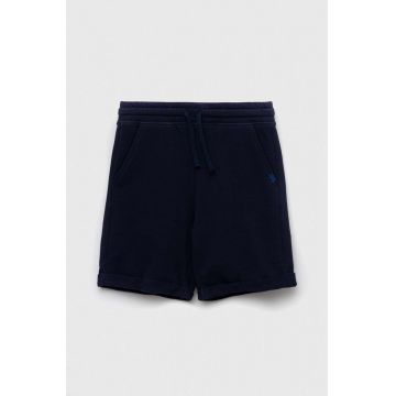 United Colors of Benetton pantaloni scurți din bumbac pentru copii culoarea albastru marin, talie reglabila