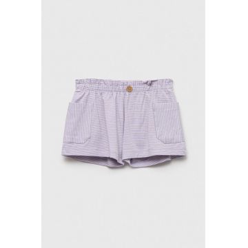 United Colors of Benetton pantaloni scurti copii culoarea violet, modelator, talie reglabila