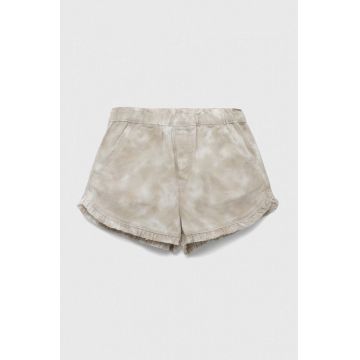 United Colors of Benetton pantaloni scurti din denim pentru copii culoarea bej, talie reglabila
