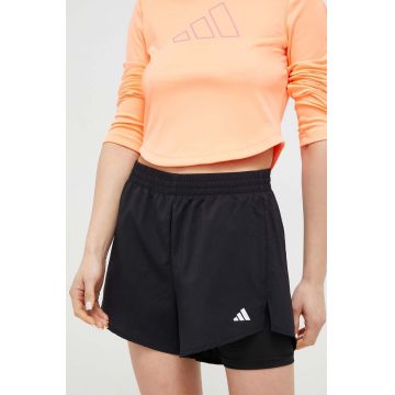 adidas Performance pantaloni scurți de antrenament Entrada 22 culoarea negru, uni, high waist HN1044