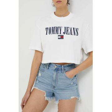 Hollister Co. pantaloni scurti jeans femei, neted, high waist Hollister Co. pantaloni scurti jeans femei, neted, high waist