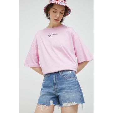 Tommy Jeans pantaloni scurti jeans femei, neted, medium waist