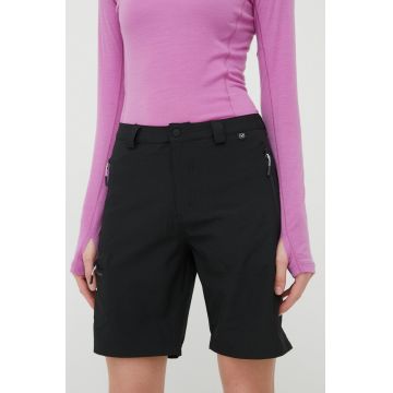 Viking pantaloni scurți outdoor Sumatra femei, culoarea negru, neted, high waist