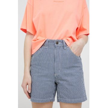 Dickies pantaloni scurti din bumbac culoarea albastru marin, modelator, high waist