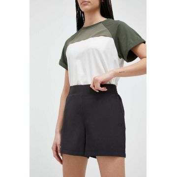 Helly Hansen pantaloni scurți outdoor Thalia 2.0 culoarea negru, neted, high waist, 34328